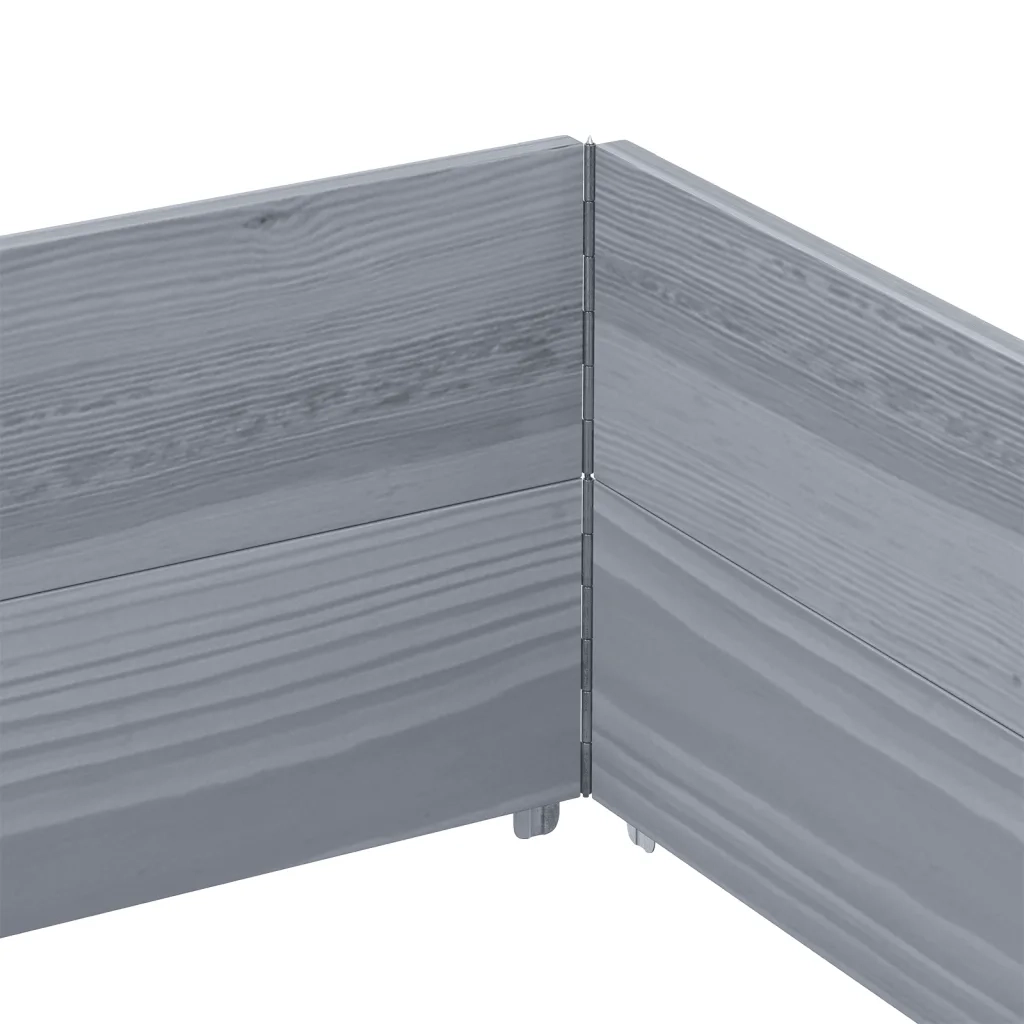 Paretali per Pallet 2pz Grigi 150x100cm Legno Massello di Pino