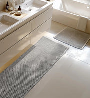 Set di tappeti da bagno grandi, tappeto da bagno boho grigio, set di 2 tappeti da bagno, tappeto da bagno lavabile, tappeto antiscivolo per decorazione bagno camera da letto soggiorno, 51 x 120 cm + 41 x 61 cm