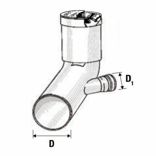 Curva wc prolungata htsbl d.110 1 attacco sinistro d.40 b07wqyjk