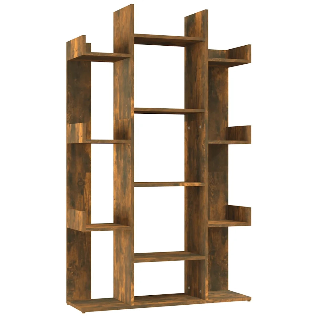 Libreria Rovere Fumo 86x25,5x140 cm in Legno Multistrato 816002
