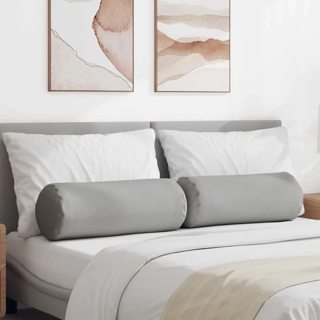 Cuscini a rullo 2 pcs Grigio Nuvola Ø 25 x 70 cm Tessuto