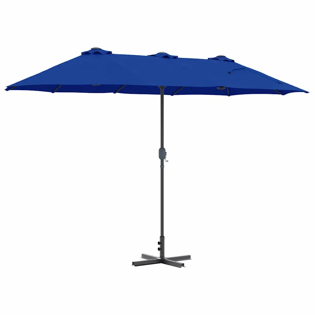 Ombrello da giardino Azzurro 370 x 197 x 239 cm 42003372