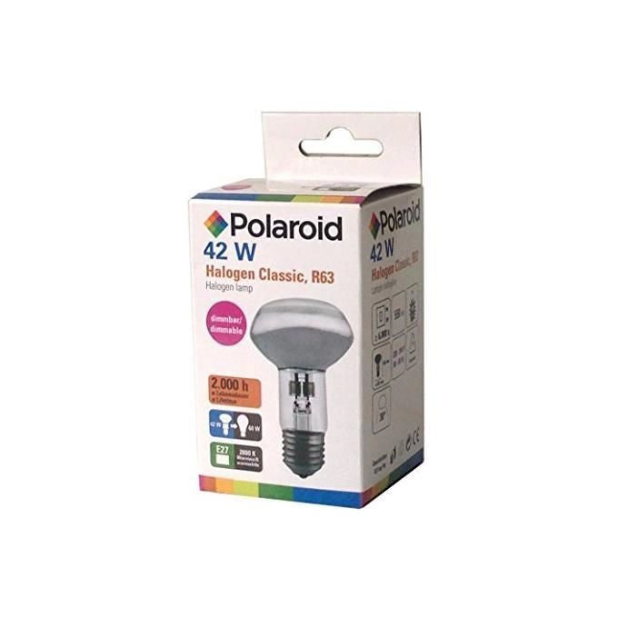 Polaroid Lampada Alogena e27 Faretto r63 42W-300lm 60W 2800k