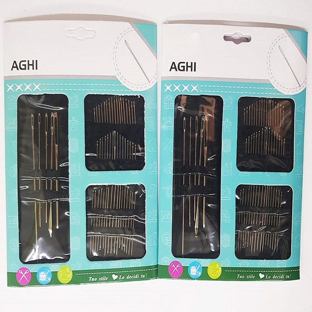 Trade Shop - Set 110pz. Aghi Da Cucito Varie Misure Formati Sarta Fai Da Te Viaggio Per Lana Cotone -