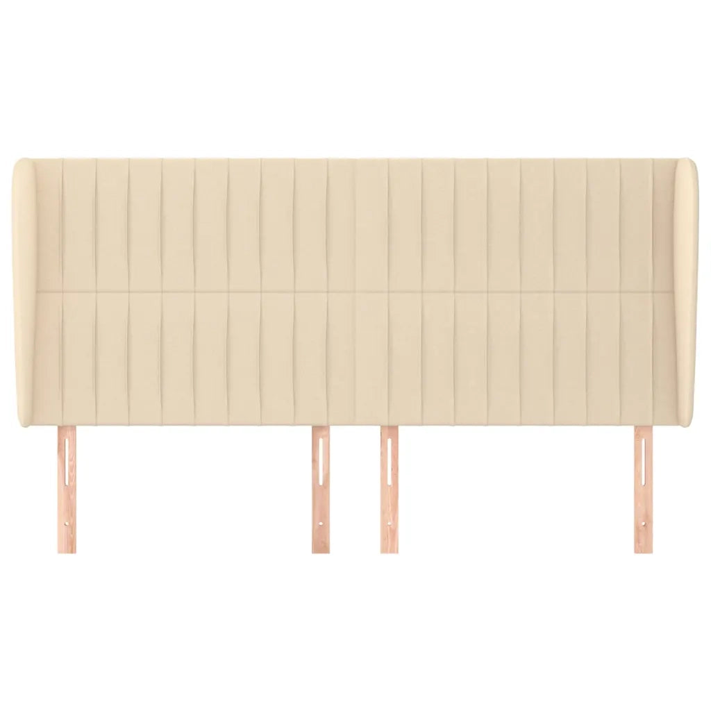 Testiera ad Orecchio Crema 183x23x118/128 cm in Tessuto 3118213