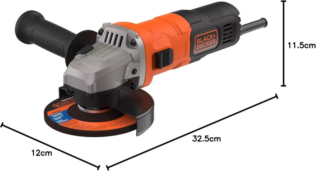SMERIGLIATRICE ANGOLARE 710W – 115MM – Velocità 12000 giri/min, BLACK&DECKER