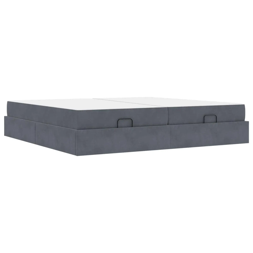 Struttura letto con materasso 2 pcs Grigio Sfumato Velluto