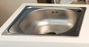 Lavello In Acciaio Inox Da Incasso Rettangolare Con Sifone E Tappo 40X50 - Mabel