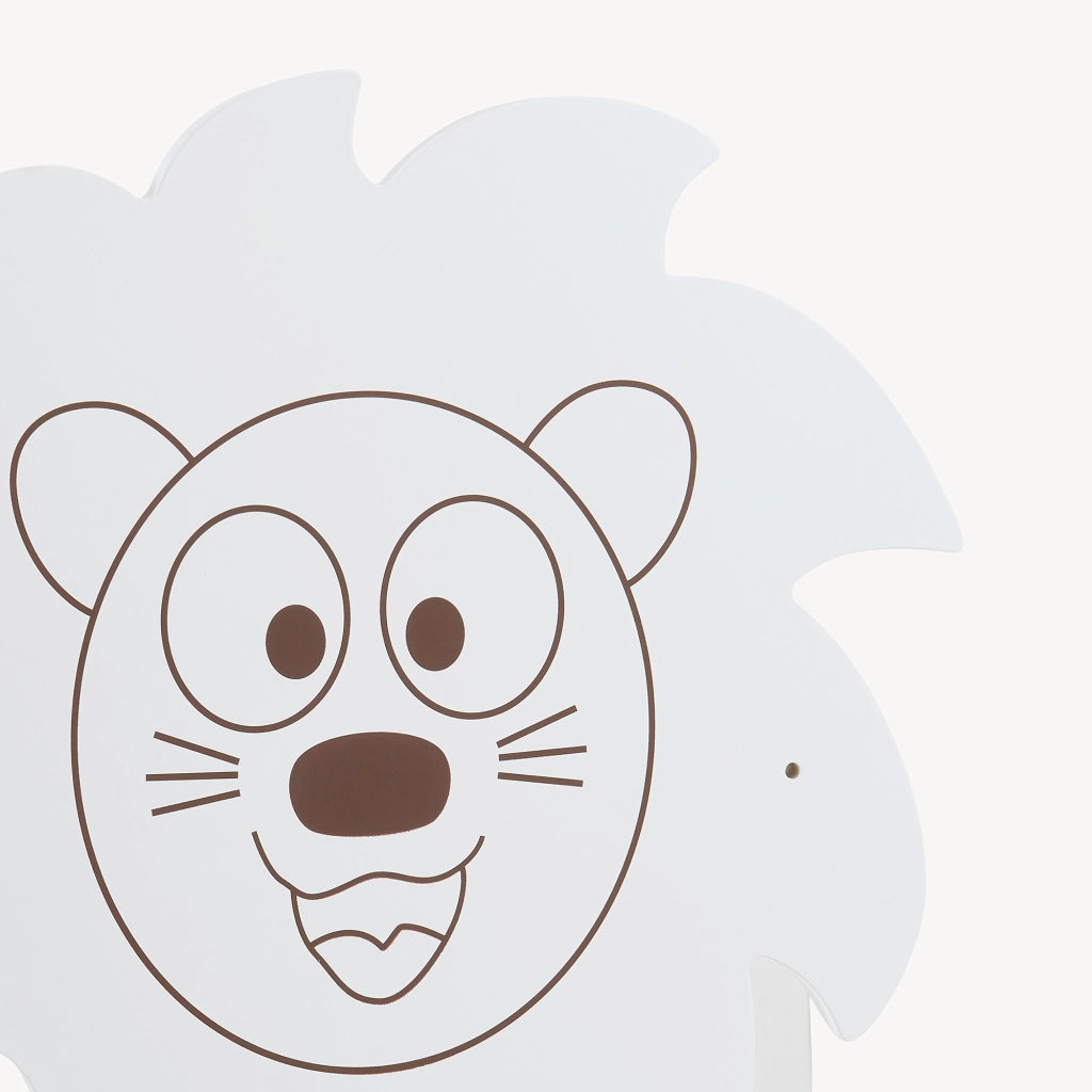 Mensola da Parete Korsør per Bambini Consolle Pensile Design Leone - Bianco [en.casa]