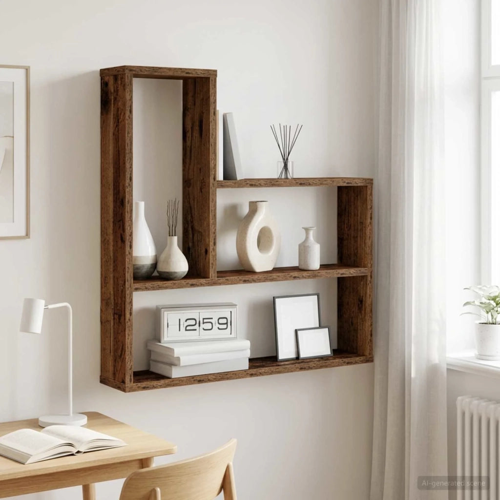 Scaffale da parete Legno antico 60 x 11 x 60 cm 8012170