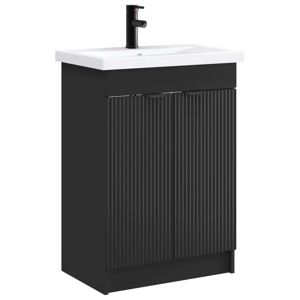 Set di mobili per il bagno Nero 56 x 37,5 x 81 cm 3404145