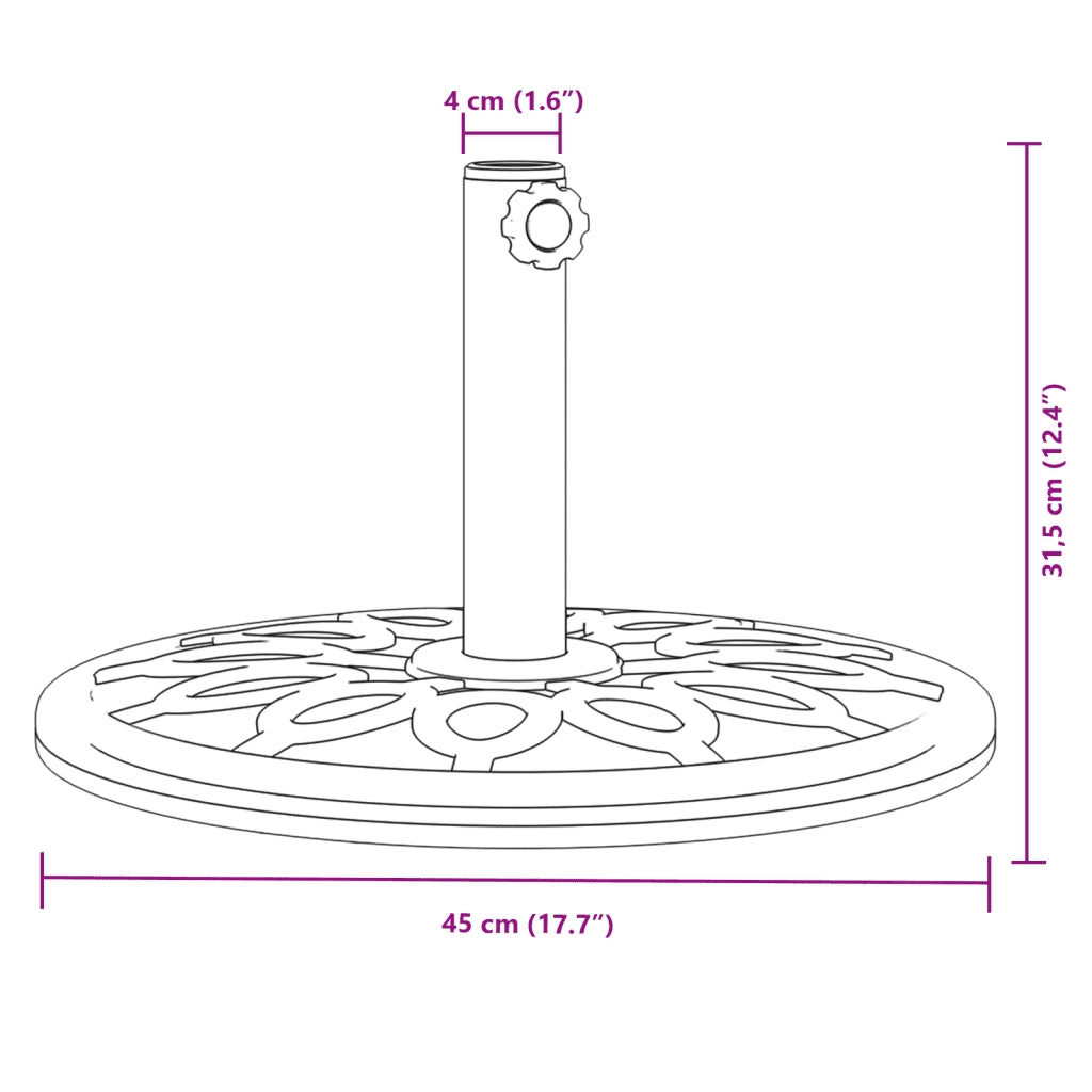 Base per Ombrellone per Pali ?38/48 mm 12 kg Rotonda CFW1859435