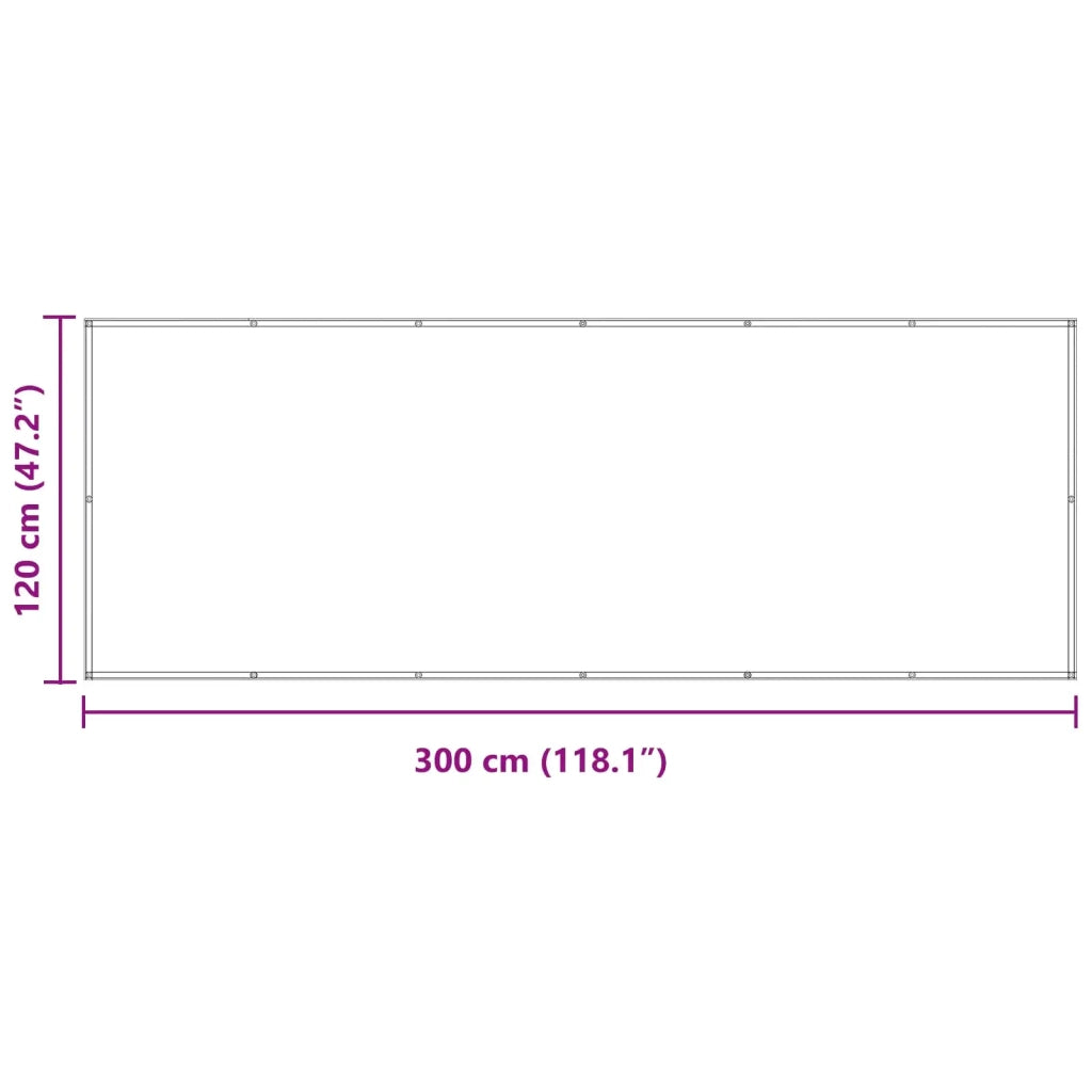 Schermo da balcone Grigio chiaro e bianco 120 x 300 cm 42030957
