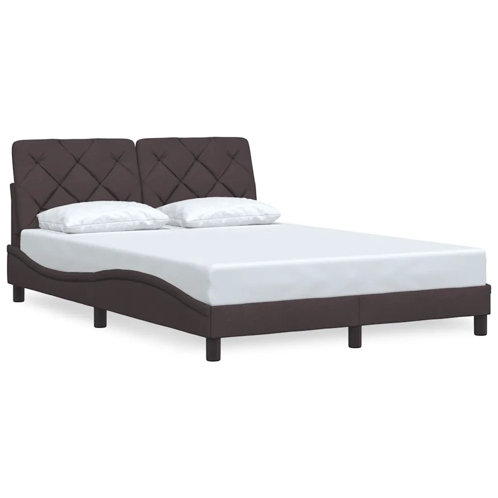 Giroletto senza Materasso Marrone Scuro 120x200 cm Tessuto