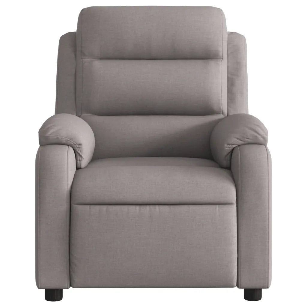 Poltrona | Sedia Relax Elettrica Reclinabile Tortora in Tessuto
