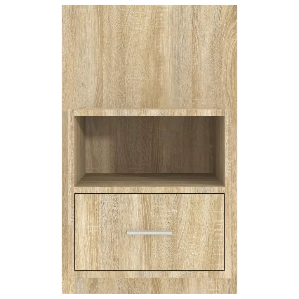 Set di 2 Comodini | Armadio da Notte | Mobiletto da notte a Muro Rovere Sonoma