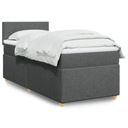 vidaXL Giroletto a Molle con Materasso Grigio Scuro 80x200 cm Tessuto