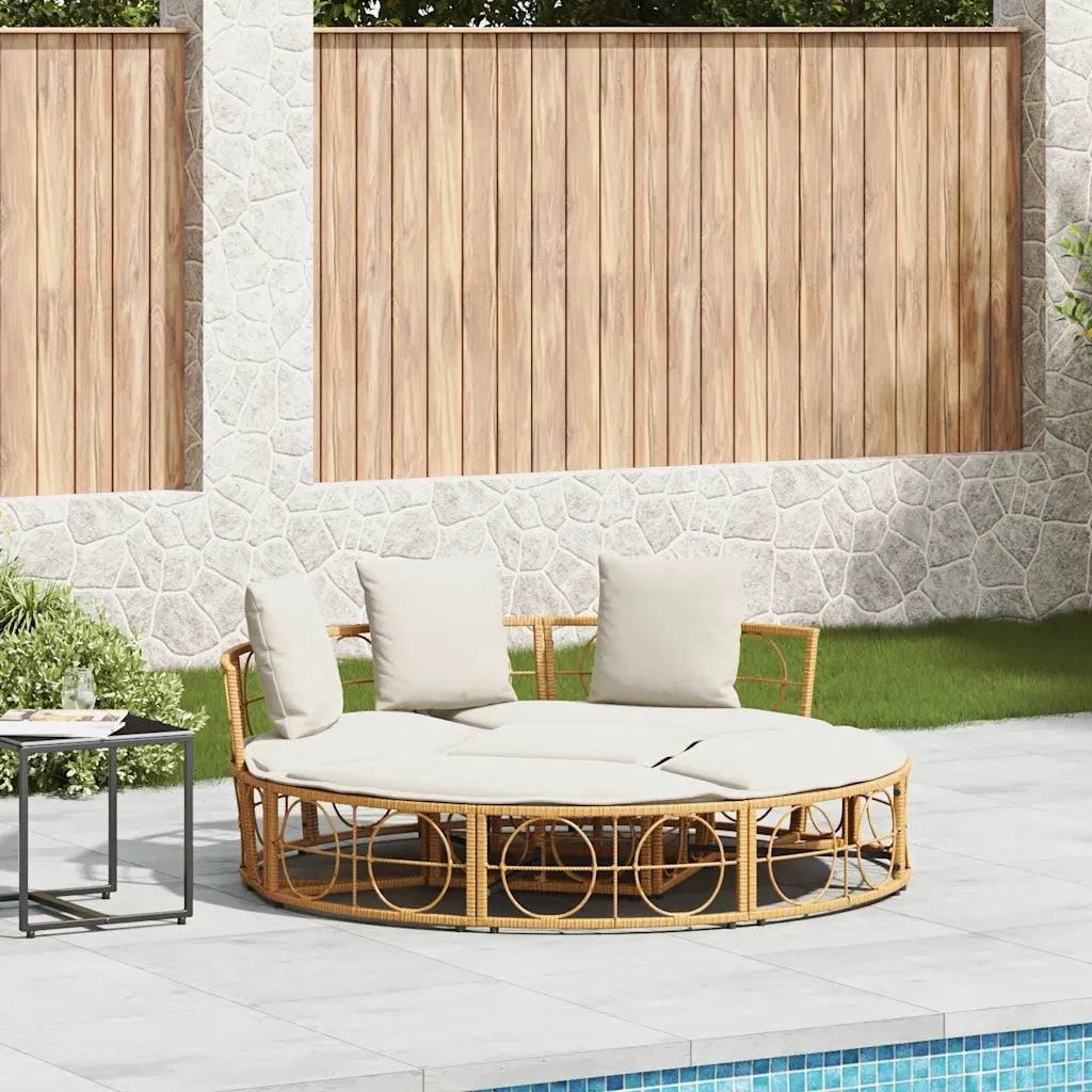 Lettino Prendisole Esterno senza Tetto in Polyrattan 4108237