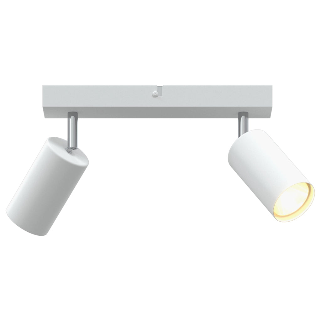 Faretto da soffitto 2 vie regolabile bianco GU10