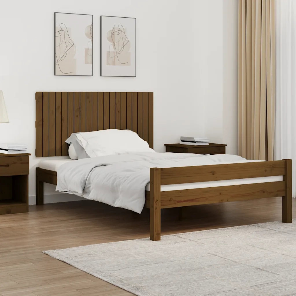 Testiera da Parete Ambra 127,5x3x60cm in Legno Massello di Pino 824841