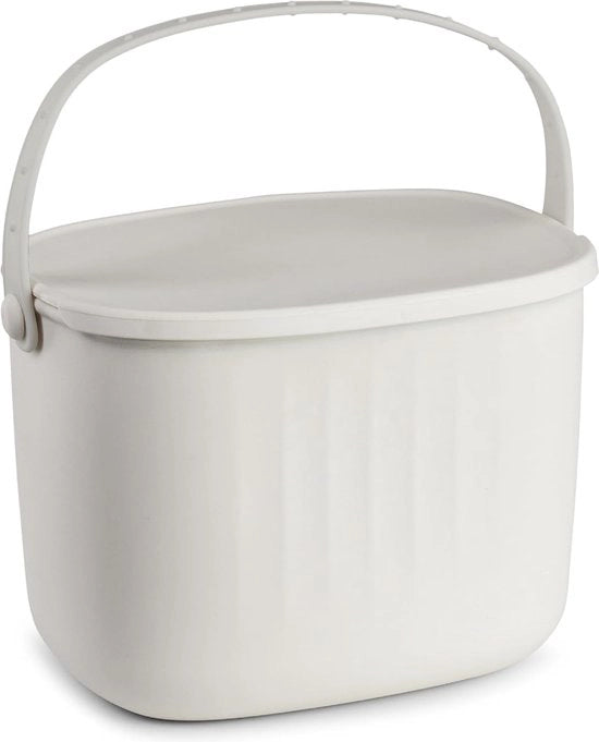 Contenitore di rifiuti di cucina in silicone - 5L contenitore di compost per rifiuti organici - piccolo contenitore di rifiuti organici con coperchio - esteticamente accettabile e resistente agli odori - senza sacco di rifiuti per cucina
