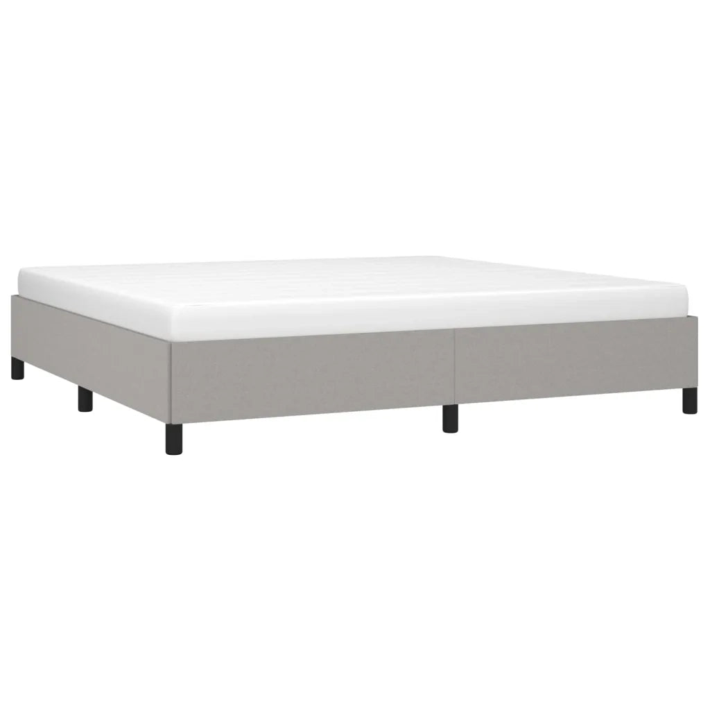 Letto matrimoniale | Letto per adulti | Giroletto senza Materasso Grigio Chiaro 200x200 cm Tessuto