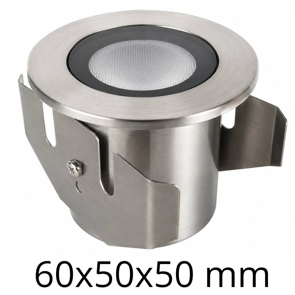 Luce led da incasso a pavimento per esterni e interni *** temperatura colore lampada 6000k bianco freddo, confezione 1