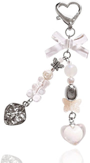 Accessorio per Chiavi Aardbei/Vlinder - Accessorio per Chiavi per Ragazze/Donne - Hanger con Charme - Materiale di Alta Qualità - Lunghezza Totale 11,8 cm - Accessorio per Chiavi