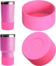 Hoes in silicone resistente per tazza da caffè - Presa antiscivolo - Rosso - Protezione 2 pezzi per tazza da viaggio 20oz/30oz, Bicchiere 20oz/30oz, Base antiscivolo (Compatibile)