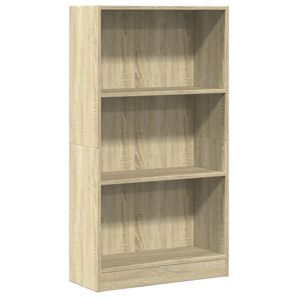 Libreria-Scaffale per Libri-Mobile di Stoccaggio Rovere Sonoma 60x24x109 cm in Legno Multistrato