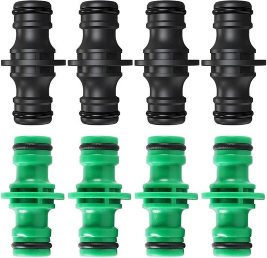 Connettori per tubi da giardino - Due connettori per tubi in rame - 8 pezzi da 1/2 pollice