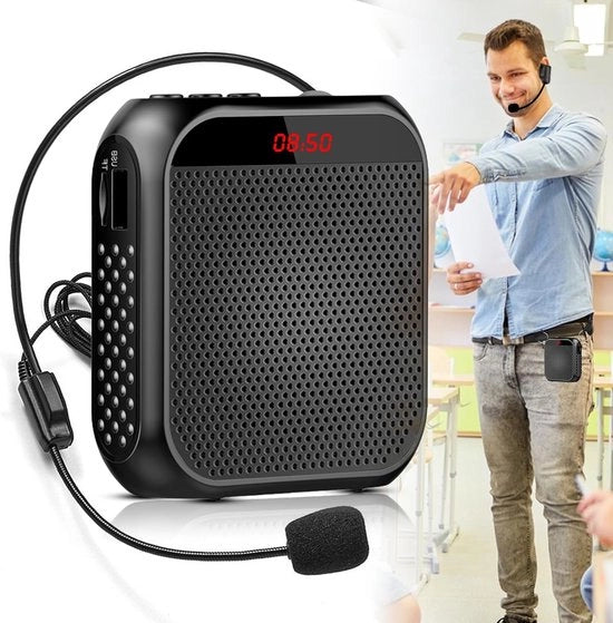 Verstatore di Altoparlante Portatile con Microfono e Batteria da 2200 mAh per Allenatori, Docenti e Guide