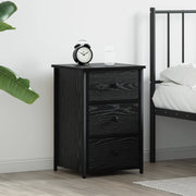 Comodino in rovere nero Rovere Nero MDF, Metallo Compatto
