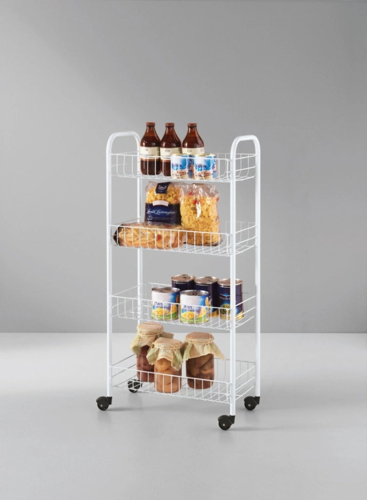 Scaffaletto 4 Piani Smontabile Cm 41X23X84 Pisa - Metaltex