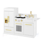 Set cucina modulare per bambini 70,5 x 30 x 72 cm con frigorifero e accessori design bianco 20_0011974