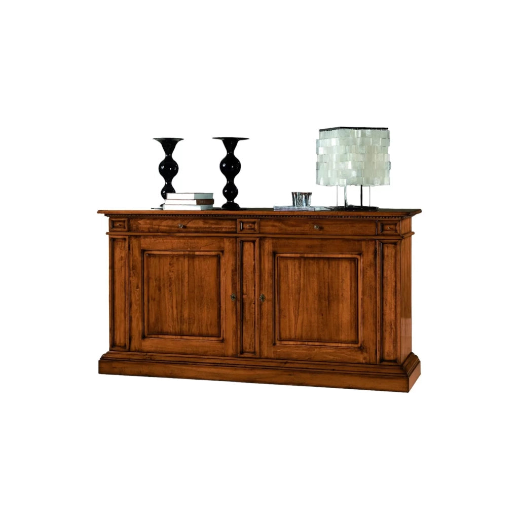 Madia credenza 2 porte in legno tinta noce l.213 p.55 h.115 - Mobili 2G