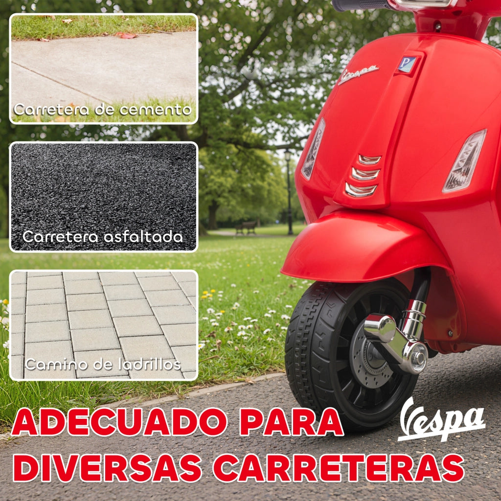 Moto Elettrica Bambini 2-4 Anni ¨C Xylo ¨C Batteria 6V Rosso con Faro e Clacson