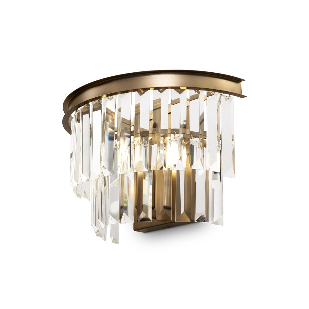 Maytoni applique contemporanea Revero 1 luce E14 ottone metallo diffusore vetro