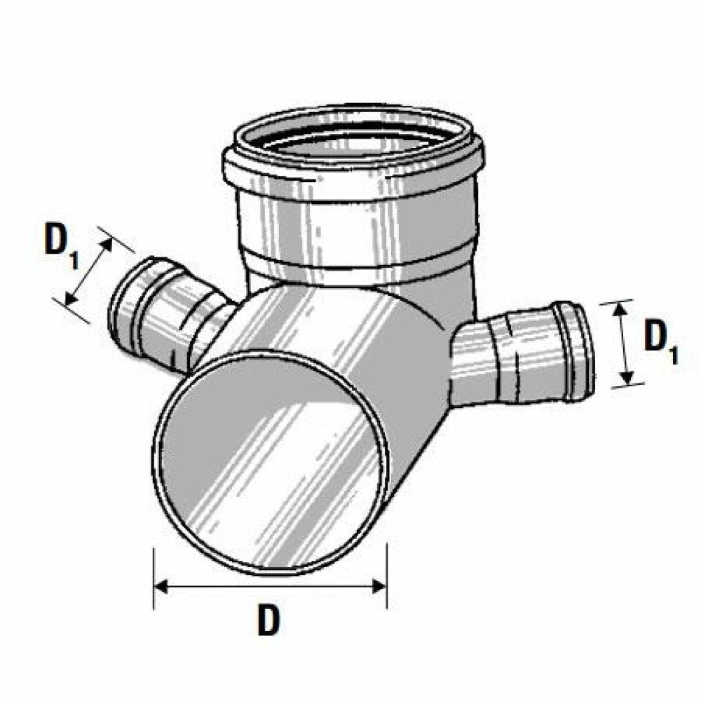 Curva wc prolungata htsbl d.110 4 attacchi d.40 b07wsn4j7d