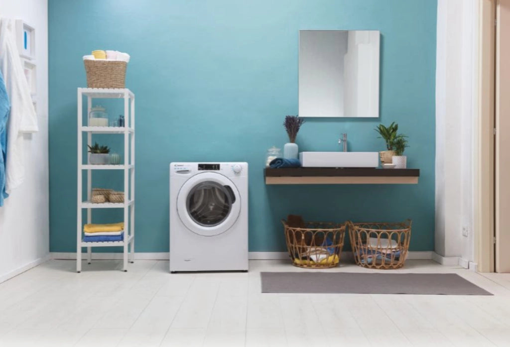 Candy cso1285t4w/1 lavatrice a carica frontale, libera installazione, 8 kg, 1200 rpm, classe b, bianco, 16 programmi, controllo remoto avanzato e contenuti extra in app (wi-fi + ble), l x p x a (cm) 60x53x85