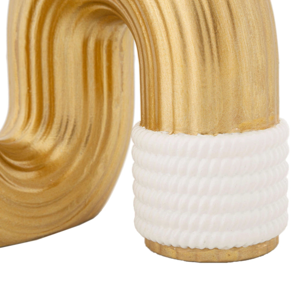 Nello, Vaso Colore Struttura Bianco, oro