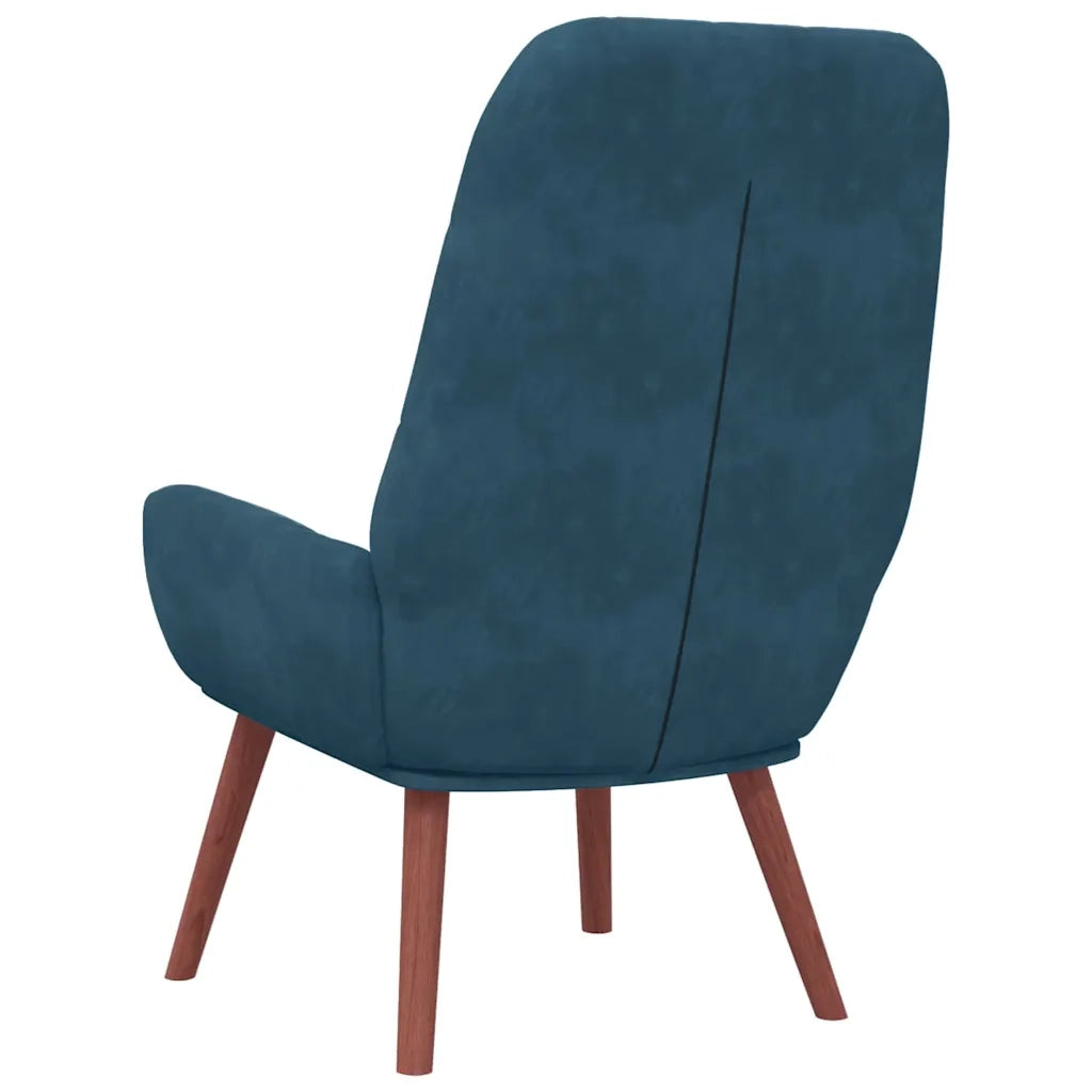 Poltrona Relax-Poltroncina Blu in Velluto 321140