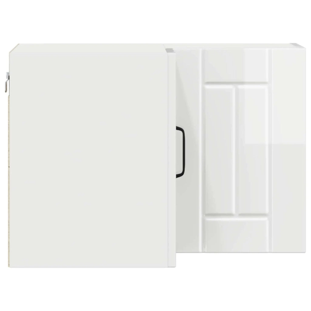 Pensile da cucina | Mobile angolare per parete LUCCA Bianco Lucido 57 x 57 x 40 cm