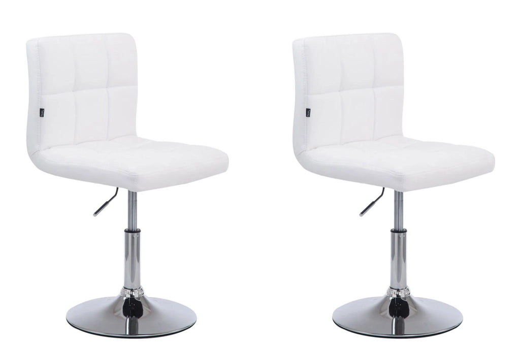 Set 2 Sedie Lounge Palma V2 in similpelle bianco