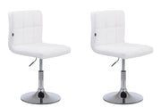 Set 2 Sedie Lounge Palma V2 in similpelle bianco