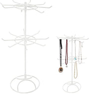 Sistema per gioielli portatile - 2 livelli - 16 ganci - Spazio di stoccaggio per collane/anelli - Materiale di alta qualità - 30 x 16 cm - Cassettino per gioielli