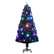 Albero di Natale Preilluminato con Supporto e LED 120 cm Fibra Ottica 284300