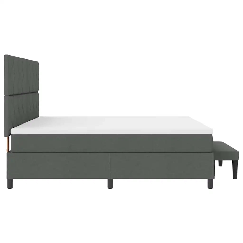 Letto a molle con materasso Grigio scuro 200 x 200 cm Tessuto 3344171