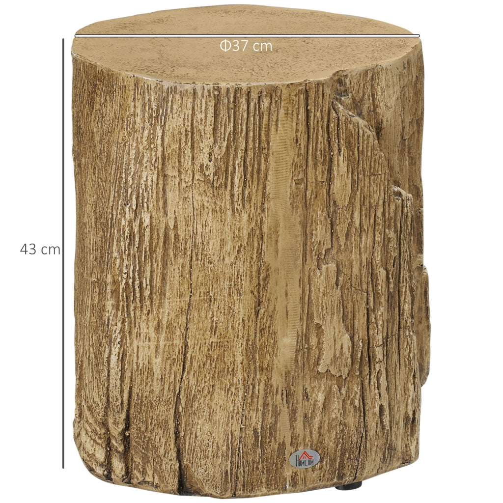 Tavolino basso effetto tronco ¨C Xylo ¨C cemento marrone 37x37x43 cm