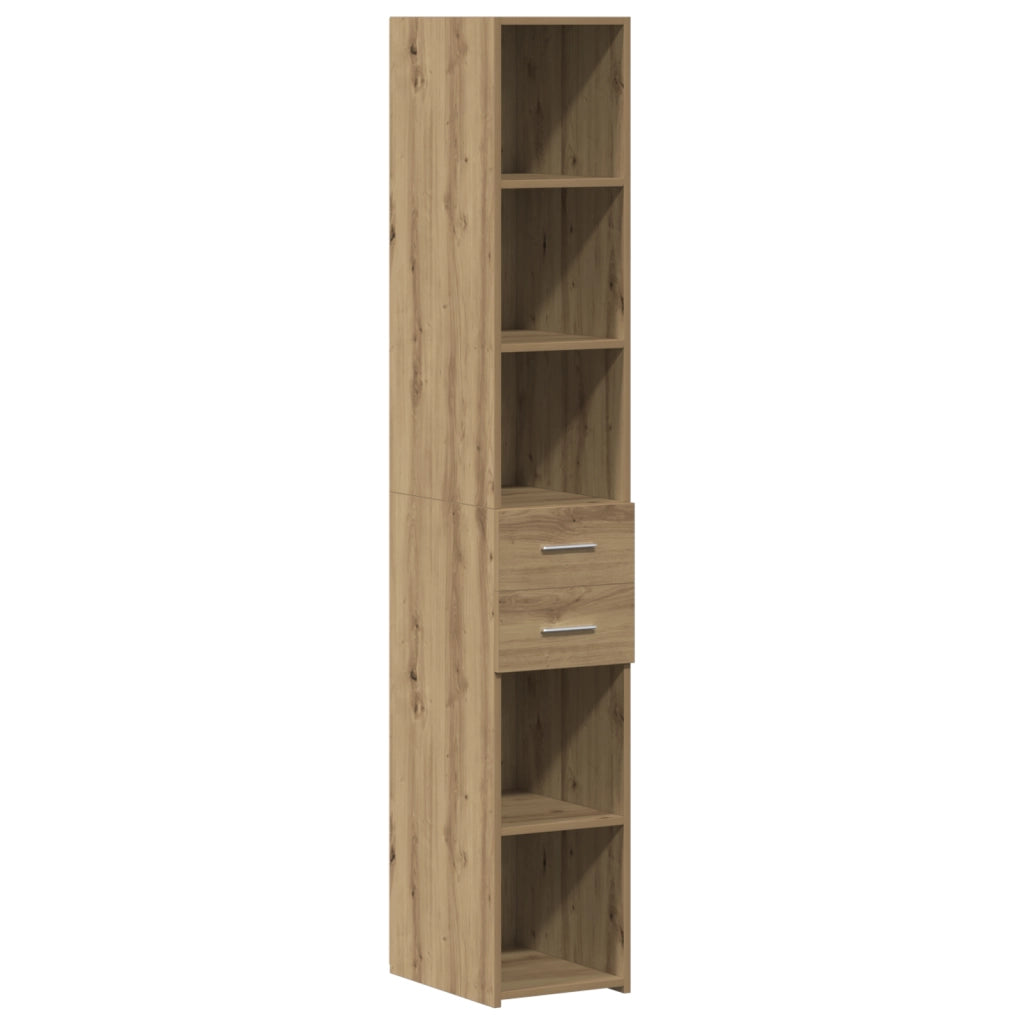 Armadio sottile  in rovere artigianale 30x42.5x225 cm in legno ingegnerizzato